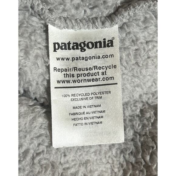 Patagonia Women’s Los Gatos Sherpa Fleece Cozy Pullover Gorpcore Gray Large - Picture 6 of 6